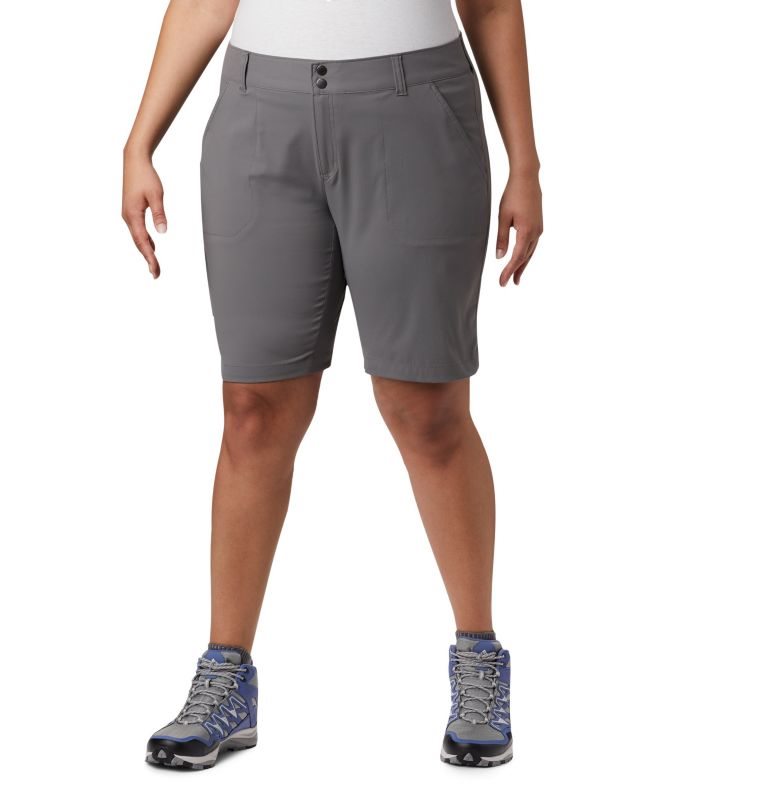 Women\'s Columbia Saturday Trail Long Shorts Grey | Plus Size CA-IA346